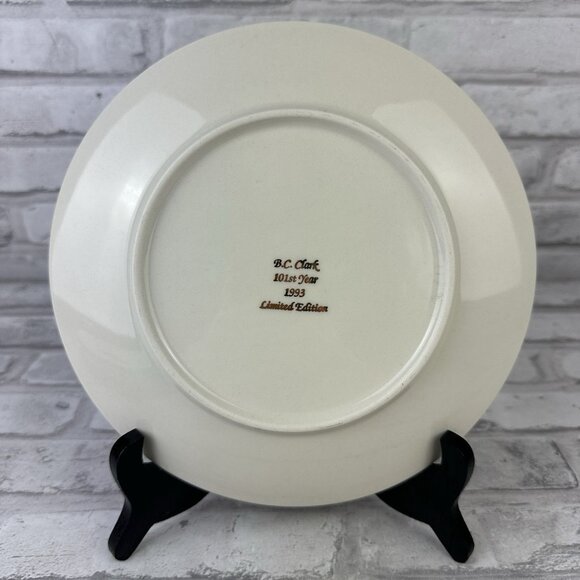B.C. Clark 101st Year 1993 Christmas Collectors Plate/Bowl 8.5" Christmas Tree - Picture 2 of 3